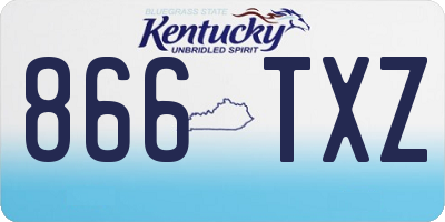 KY license plate 866TXZ