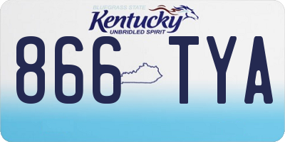 KY license plate 866TYA