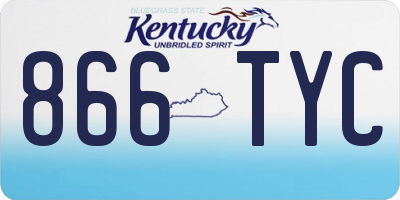 KY license plate 866TYC