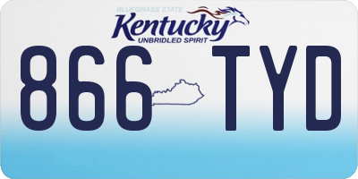 KY license plate 866TYD