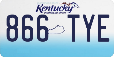 KY license plate 866TYE