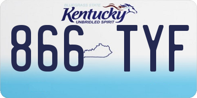 KY license plate 866TYF