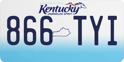 KY license plate 866TYI