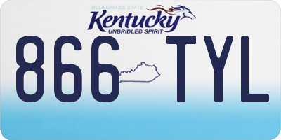 KY license plate 866TYL