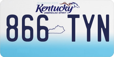 KY license plate 866TYN