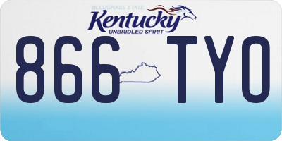 KY license plate 866TYO