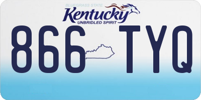 KY license plate 866TYQ