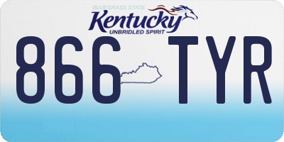 KY license plate 866TYR