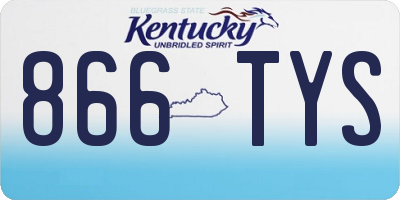 KY license plate 866TYS