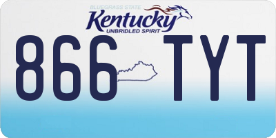 KY license plate 866TYT