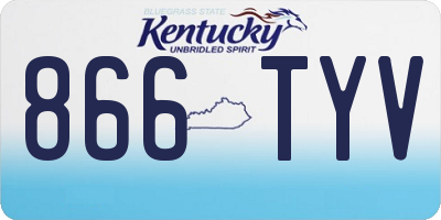 KY license plate 866TYV