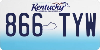 KY license plate 866TYW
