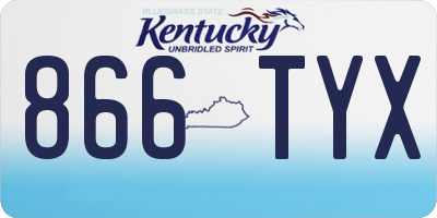 KY license plate 866TYX