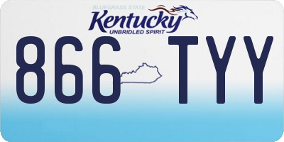 KY license plate 866TYY