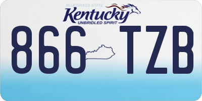 KY license plate 866TZB