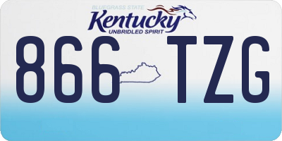 KY license plate 866TZG