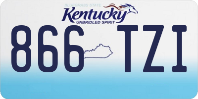 KY license plate 866TZI