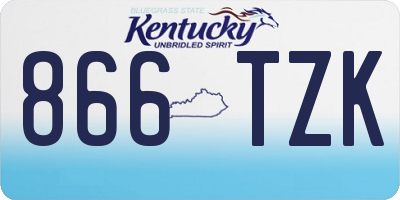 KY license plate 866TZK