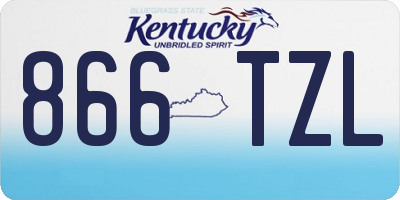 KY license plate 866TZL