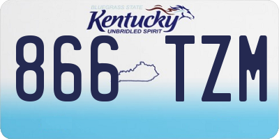 KY license plate 866TZM