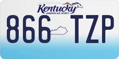 KY license plate 866TZP