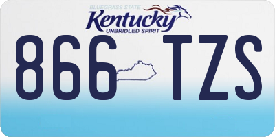 KY license plate 866TZS