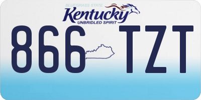 KY license plate 866TZT