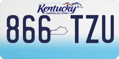 KY license plate 866TZU