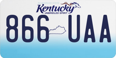 KY license plate 866UAA