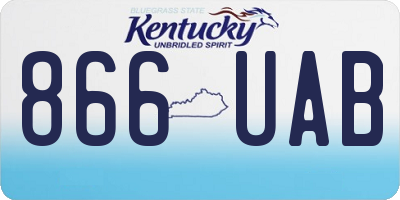 KY license plate 866UAB