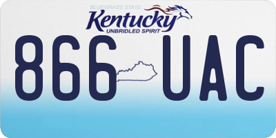 KY license plate 866UAC