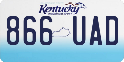 KY license plate 866UAD