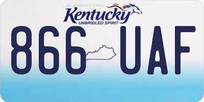 KY license plate 866UAF