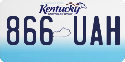 KY license plate 866UAH