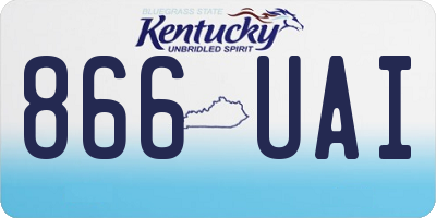 KY license plate 866UAI
