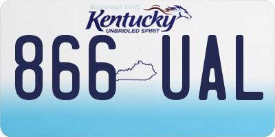 KY license plate 866UAL