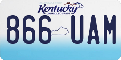 KY license plate 866UAM