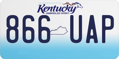 KY license plate 866UAP
