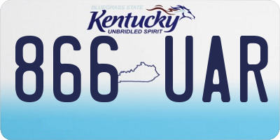 KY license plate 866UAR