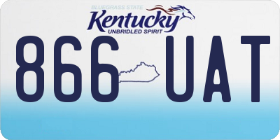 KY license plate 866UAT
