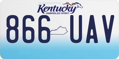 KY license plate 866UAV