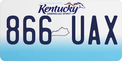 KY license plate 866UAX