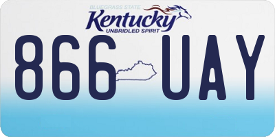 KY license plate 866UAY
