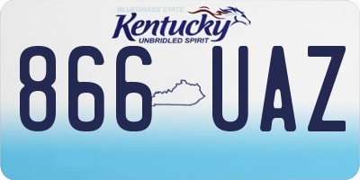 KY license plate 866UAZ