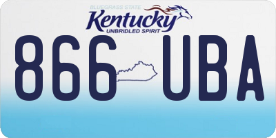 KY license plate 866UBA