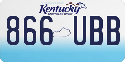 KY license plate 866UBB