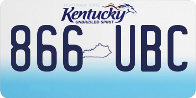 KY license plate 866UBC