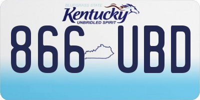 KY license plate 866UBD