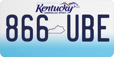 KY license plate 866UBE