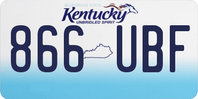 KY license plate 866UBF